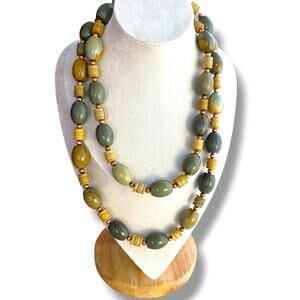 Jay King Stone Mine Finds Long Necklace 42" Natural Stone Owyhee Jasper New